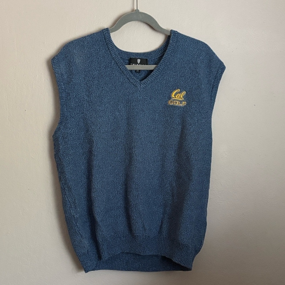 Twin hill Golf Company Cal Bears Golf-Blue V-Neck Men's Sweater size large